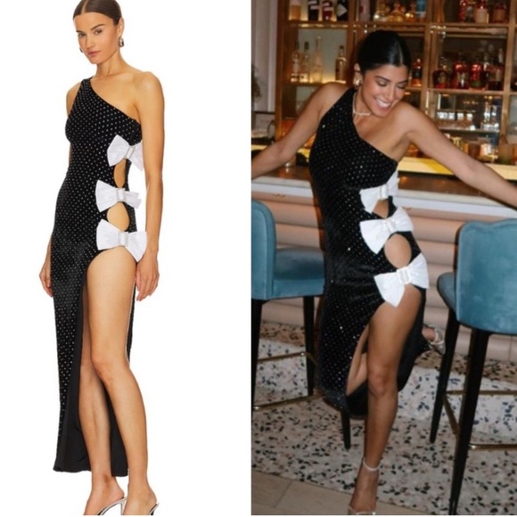 MAJORELLE x Bridget Julia Gown in Black & White New with Tags! - Picture 1 of 10